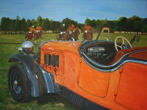 Lancia At The Polo Match — Vidita Singh, Contemporary Realism