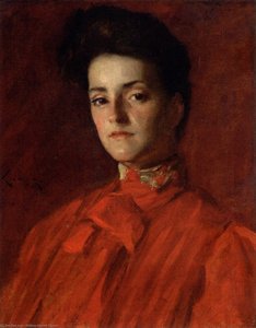 A Lady In Red — William Merritt Chase