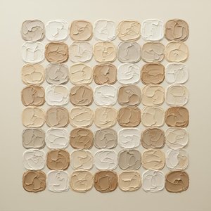 Monolithic Earth Tones: A Meditative Study In Textured Impasto And Organic Symmetry — David Moreau