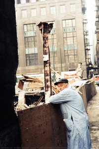 Chicago Stock Exchange demolition with workman