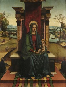 Virgin With Child Entroned With Donors — Domenico Panetti