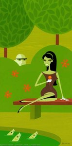 Peeping Troy — Josh Agle (shag), Pop Surealism