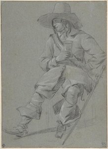 Seated Cavalier With Glass — Gabriel Metsu