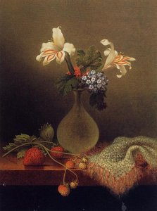 A Vase Of Corn Lilies And Heliotrope — Martin Johnson Heade