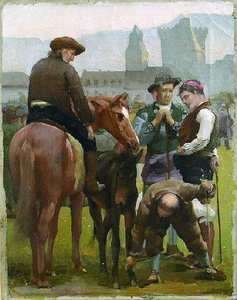 La Foire De Saint Martin À Pau, Étude — Joseph Auguste Rousselin