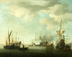Schiffe Im Ruhigen Meer — Willem Van De Velde Der Jüngere, Dutch Golden Age