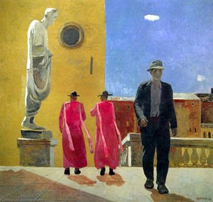 A Street In Rome — Aleksandr Deyneka, Socialist Realism