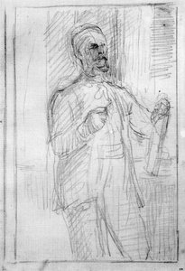 Esquisse Pour 'autoportrait Dans L'atelier' — Arnold Böcklin