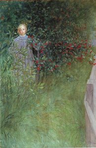 In The Hawthorn Hedge — Carl Larsson