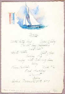 Menu For U.s. Dinner, Oxford — George Elbert Burr