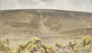 A View Of Exmoor, Gorse Bushes In Foreground — Sir Alfred James Munnings, Post-impressionism