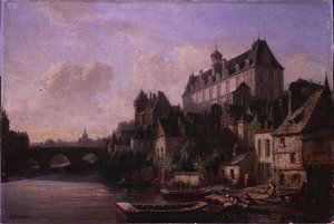 LAVAL LAVEUSES SUR LA RIVE DROITE AU BAS DU PALAIS DE JUSTICE