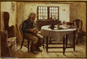 A Poor Man's Meal — Walter Langley