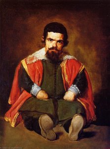 A Dwarf Sitting On The Floor (sebastian De Morra) — Diego Velázquez