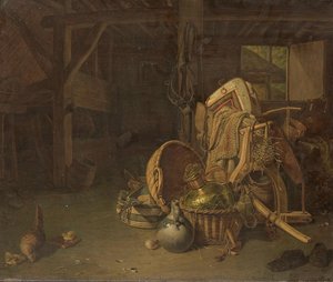 Still Life In A Stable, François Cornelis Knoll, 1824 — François Cornelis Knoll