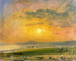 Shoreham Bay, Evening Sunset — Джон Констабл, Romantic Landscape Painting