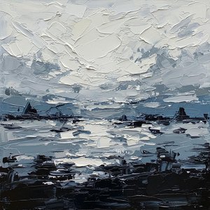 Monolithic Silence: A Sculptural Study Of Tides And Atmospheric Light — Christian Noiret, Contemporary Abstract Painting