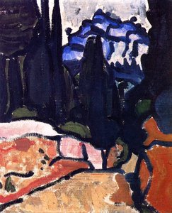The Cypresses At Cassis — André Derain, Fauvism