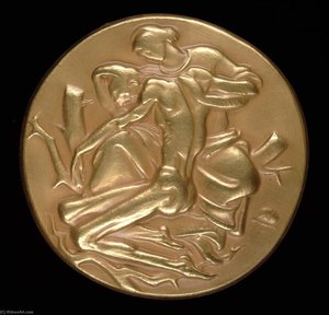 Male And Female Figure Medal — Anthony De Francisci