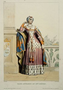 Dame Anglaise Au Xiv Siecle — Achille Jacques Jean Marie Devéria