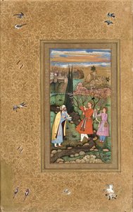Leaf From The Muraqqa Gulshan — Ali Quli Istajlu, Mughal Art