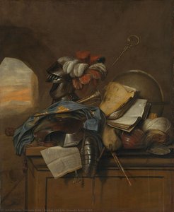 Vanitas Still Life, Cornelis Brisé, 1665 — Cornelis Brisé