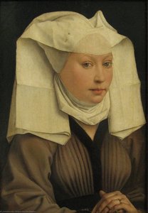 Porträt Einer Jungen Frau Mit Gestecktem Hut — Rogier Van Der Weyden
