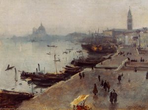 Venice In Gray Weather — John Singer Sargent, Impressionistic Landscape