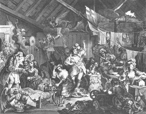Vestidas En Un Granero Actrices Vagantes — William Hogarth