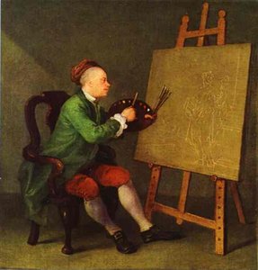 Hogarth Pintando A Musa Cómica — William Hogarth, Neoclassical Style