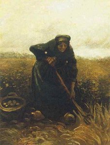 Frau, Die Kartoffeln Hebt — Vincent Willem Van Gogh, Postimpressionismus