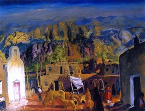 Pueblo, Tesuque, Number One — George Wesley Bellows, American Realism