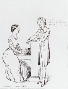 Fryderyk Chopin giving instructions to Pauline Viardot