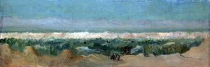 Desert Landscape With Figures Approaching An Oasis — Caroline Emily Gray Hill