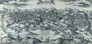Map Of Jerusalem — Étienne Dupérac, Stefano Duperac, Du Perac, Du Perach