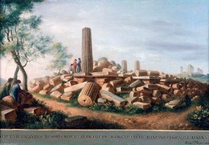 View Of The Remains Of An Ancient Temple — Luigi Mayer