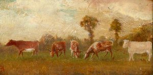 Cows Grazing — Alfred John Harris