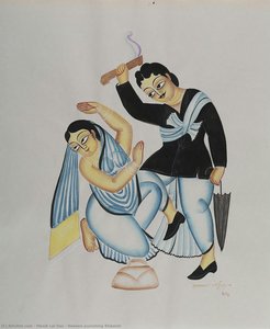 Nabeen punishing Elokeshi