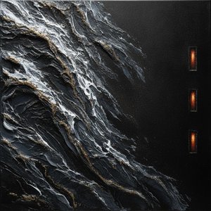 Gilded Charcoal Flows Through Amber Apertures — David Moreau