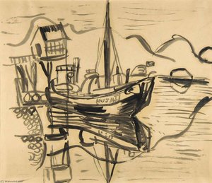 Boat In Harbor — William H. Johnson