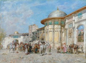 Horse Market, Syria — Alberto Pasini