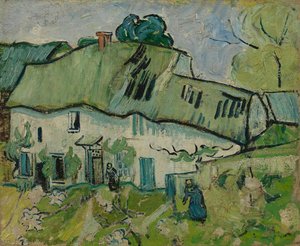 Ferme Avec Deux Paysans — Vincent Willem Van Gogh, Post-impressionism