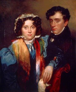 John Gibson Lockhart (1794–1854), Son In Law And Biographer Of Scott, And Charlotte Sophia Scott (1799–1837), Mrs Lockhart — Robert Scott Lauder