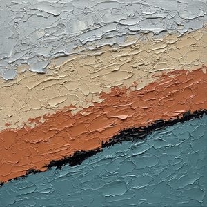 Stratified Echoes Of Earth And Ether In Sculptural Impasto Layers — David Moreau, Abstract Expressionism