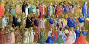 The Virgin Mary With The Apostles And Other Saints — Fra Angelico