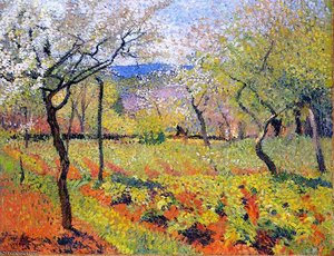 Flowering Garden In Spring — Henri Jean Guillaume Martin