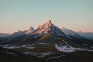 Ethereal Ascent: The Gilded Ridge — Jacques Villedieu, Contemporary Figurative