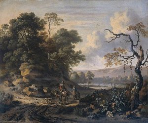 Landscape with Donkey Rider