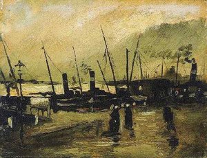 De Ruijterkade In Amsterdam, The — Vincent Willem Van Gogh, Post-impressionism