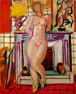 Nu À La Cheminée Huile Sur Toile Collection Particulière — Henri Matisse, Fauvism